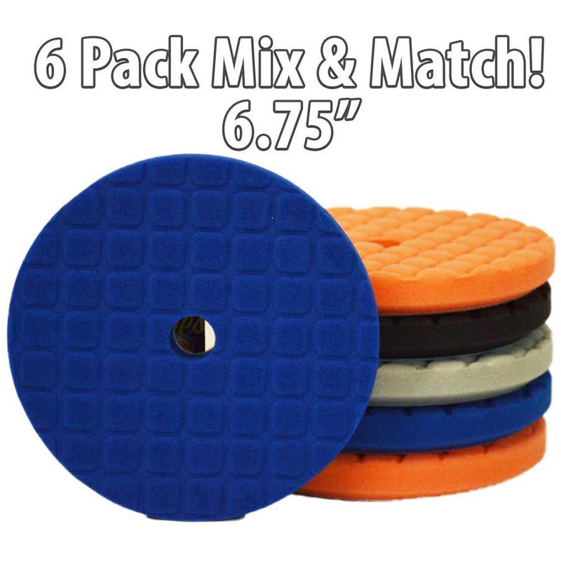 6 Pack 6.75 Inch CCS Waffle Foam Pad System - Mix & Match